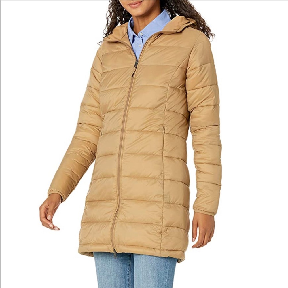 NEW Amazon Essentials Women's Lightweight Water-Resistant Packable Coat Sz M